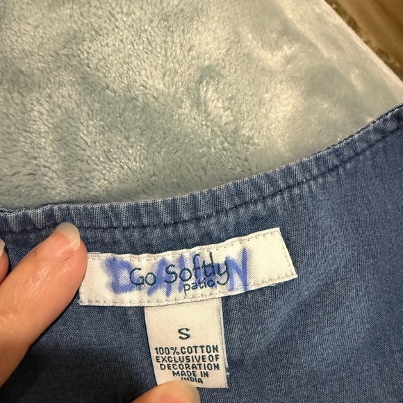 Go Softly Patio Women's Short Sleeve Flowers  Farmcore Muu Muu Midi Dress Small - Picture 5 of 5